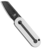 Kizer Azo/Liz Mini Bay Detent Slip Joint Knife White/ Black (1.9" Satin)