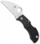 Spyderco ManBug Wharncliffe Lockback Knife Black FRN (1.9" Serr Satin) MBKWS