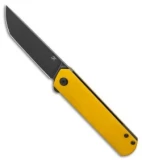 Kansept Knives Foosa Slip Joint Knife Yellow G-10 (3" Black Stonewash)