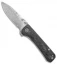 QSP Hawk Liner Lock Knife Shredded Carbon Fiber (3.3" Damascus) QS131-E