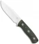 QSP Bison Fixed Blade Knife Green Linen Micarta (4.5" Satin) QS134-C
