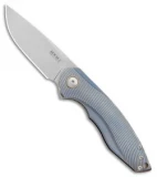 MKM Voxnaes Timavo Liner Lock Knife 3D Blue Ti (2.87" Stonewash)