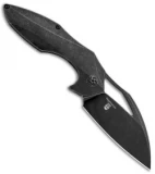 Kizer Isham Megatherium Left Hand Flipper Knife Ti (3.6" Black SW) KI4502L2