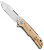 MKM Terzuola Clap Liner Lock Knife Olive Wood (3" Satin) LS01-O