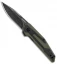 Kershaw Anso Fraxion Liner Lock Knife CF/OD Green G-10 (2.75" Black SW) 1160OLBW