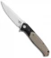 Bestech Knives Swordfish Liner Lock Knife Beige/Black G-10 (3.8" Satin)