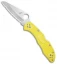 Spyderco Salt 2 Lockback Knife Yellow FRN (3" Satin Full Serr) C88SYL2