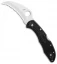 Spyderco Tasman Salt 2 Lock Back Knife Black FRN (2.8" Satin Full Serr) C106SBK2