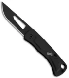 SOG Centi I Slip Joint Keychain Knife Black Stainless Steel (1.4" Black)