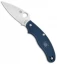 Spyderco UK Pen Knife Slip Joint Dark Blue FRN (2.9" Satin CPM-S110V) C94PDBL
