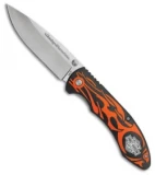 Tec-X Harley-Davidson TF-1 Linerlock Knife Black/Orange TPE (3.5" Satin) 52119