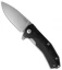 LionSteel KUR Flipper Knife Black G10 (3.43" Stonewash)