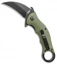 Buck N Bear Tactical Karambit Liner Lock Knife Green G-10  (2.5" Black)