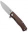 LionSteel Myto Flipper Frame Lock Knife M390 Steel Brown Aluminum (3.3" SW)