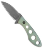 Krein Knives TK-1 Wharncliffe Fixed Blade Neck Knife Jade G-10 (2.125" Gray M4)