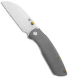 Kansept Knives Convict Frame Lock Knife Gray Titanium (3.3" SW) K1023B1