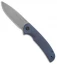 WE Knife Co. Beacon Frame Lock Knife Blue Titanium (3.5" Bead Blast)