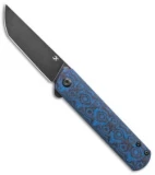 Kansept Knives Foosa Slip Joint Knife Black/Blue Carbon Fiber (3" Black SW)