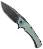 Kansept Knives Willumsen Hellx Jade G-10 Liner Lock Knife (3.62" Black SW D2)