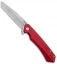Case Cutlery Kinzua Frame Lock Knife Red Aluminum (3.4" Stonewash) 64664