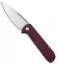 Artisan Cutlery Arion Frame Lock Knife Double Coral Red Micarta (3.6" Satin)