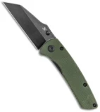 Kansept Knives Main Street Liner Lock Knife Green Micarta (3.4" Black SW)