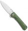 QSP Hawk Liner Lock Knife Green Micarta (3.3" Satin) QS131-H