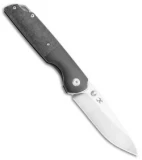 Kansept Knives Warrior Frame Lock Knife Left Hand CF/Ti (3.46" Satin)