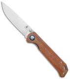 Kizer Azo Vanguard Series Begleiter Knife Natural Micarta (3.5" Stonewash  BD1N)
