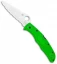 Spyderco Pacific Salt 2 Lockback Knife Green FRN (3.4" Satin Serr LC200N)