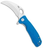 Honey Badger Knives Medium Flipper Hawkbill Blue FRN (3" Satin)  HB1149