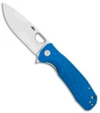 Honey Badger Knives Medium Flipper Drop Point Blue FRN (3.25" Satin D2) HB1058