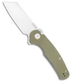 CJRB Cutlery Crag Recoil-lock Knife Green G10  (3.5" D2 Stonewash) J1904R-GNF