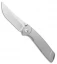 Kizer Shamshir Frame Lock Flipper Knife Contoured Titanium (3.24" Satin) Ki4517