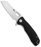 Honey Badger Knives Medium Flipper Wharncleaver Black FRN (3.25" Satin) HB1038