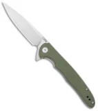 CJRB Cutlery Briar Liner Lock Knife Green G-10  (3.75" D2 Stonewash) J1902-GNF