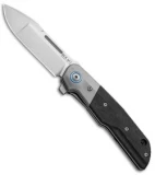 MKM Terzuola Clap Liner Lock Knife Carbon Fiber/Ti Bolster (3" Satin) LS01-CT