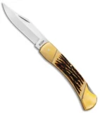 Schrade Uncle Henry Papa Bear Traditional Pocket Knife 5" Brown Staglon SCHLB8