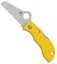 Spyderco Manbug Salt Lightweight Knife Yellow (1.9" Satin Full Serr) MYLS