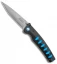 Mcusta Katana Liner Lock Knife Black/Blue Aluminum (3.25" Satin) MC-41C