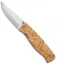EnZo Birk 75 Linerlock Pocket Knife Curly Birch (3" Satin)