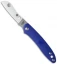 Spyderco Roadie Slip Joint Knife Blue FRN (2.1" Satin) C189PBL