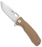 Honey Badger Knives Medium Flipper Tanto Tan FRN (3.5" Satin)
