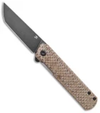 Kansept Knives Foosa Liner Lock Knife Plaid Brown Micarta (3" Black Stonewash)
