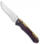 Maxace Kestrel Frame Lock Knife Shred Purple G-10 (3.75" Satin)