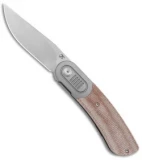Kansept Knives Reverie Frame Lock Knife Ti Brown Micarta (2.92" Satin S35VN)