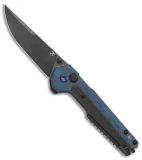 Kansept Mikkel Willumsen EDC Tac Knife Blue Titanium/Shred CF (3.1" Black)