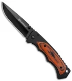 Smith & Wesson Frame Lock Knife Wood (3.4" Black)