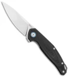 MKM Anso Goccia Liner Lock Flipper Knife Black G-10 (3.25" Satin)