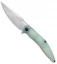 VDK Vesta Liner Lock Knife Jade G-10 (4" Damascus)